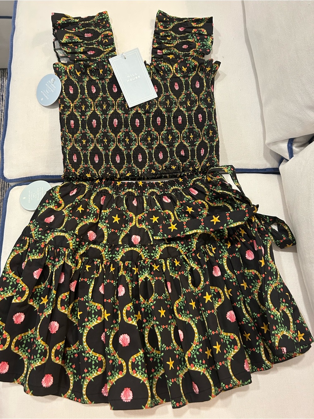 Hill House Chelsea Set-New with Tags Top/Skirt set PERFECT LATE SUMMER xxs/xs - Picture 1 of 10